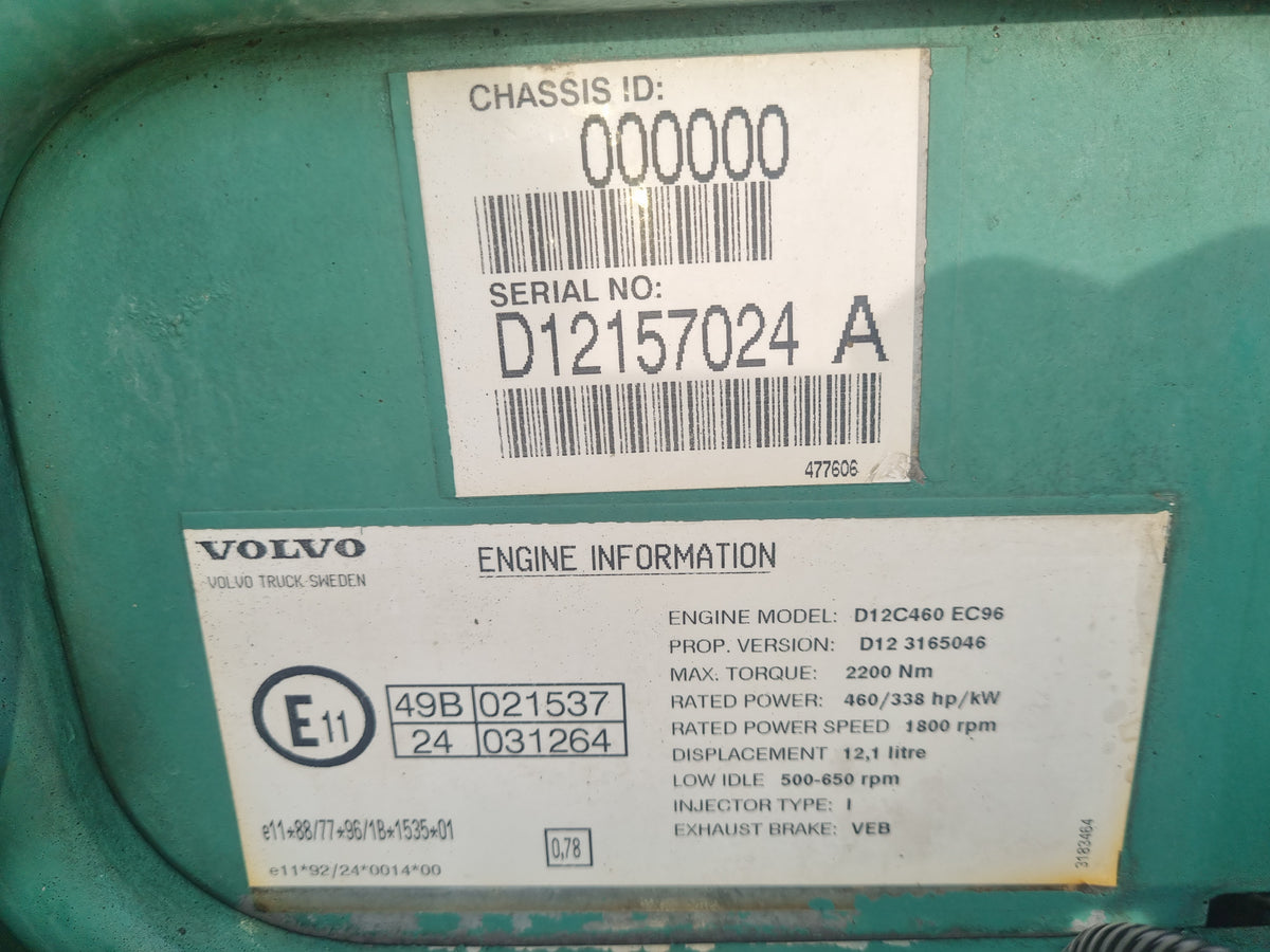 Volvo FH Series FH 1995-2002 FH12 V1.5 - Engine PN: 4313 d12 460